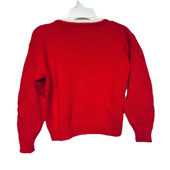 The Eagles Eye for Children Winter / Christmas Cardigan Sweater M 5 / 6 Vintage - Picture 5 of 8